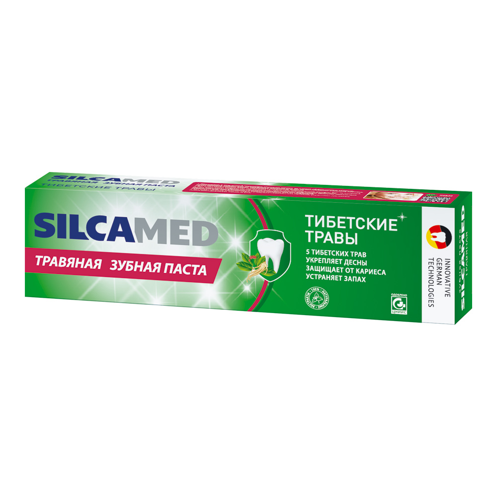 картинка Зубная паста SILCAMED Тибетские травы, 130 г 