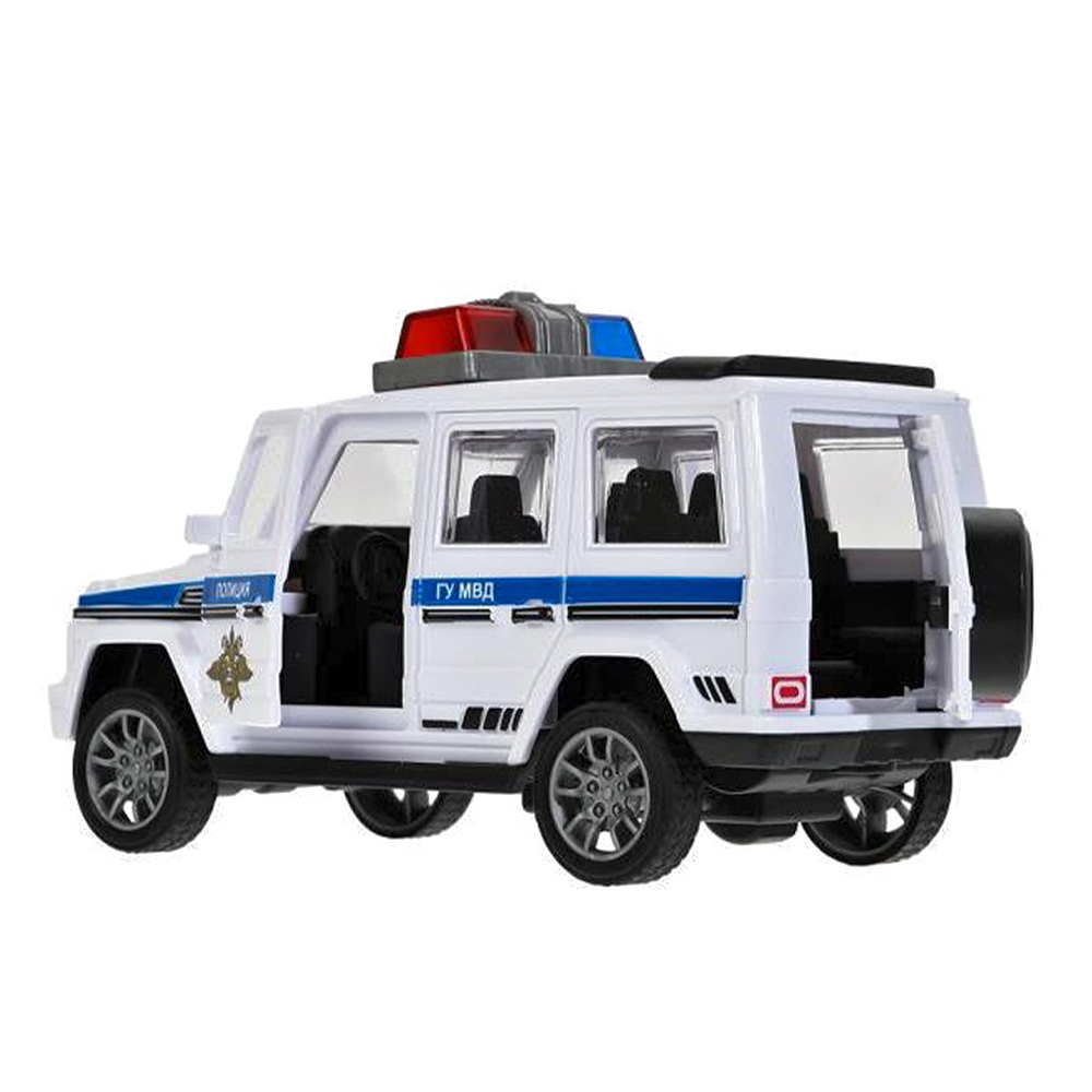картинка Машина 2209A0312-2 Технопарк Полиция, инерционная, в коробке, 13,5 см, пластик 