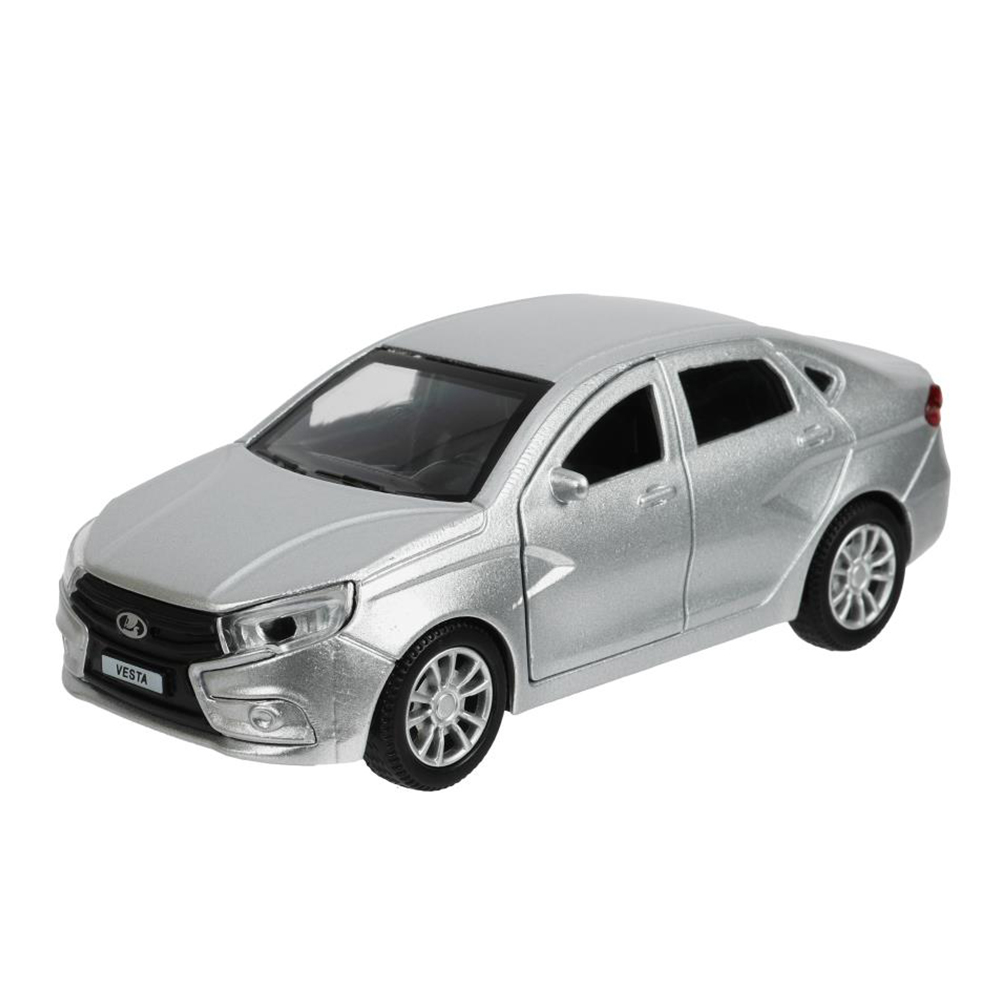 картинка Машина VESTA-12-GR Технопарк Lada Vesta, двери открываются, 11,5 см, металл, цвет: серый 