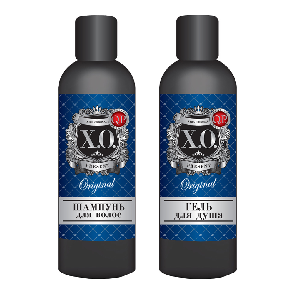 картинка Набор подарочный Q.P. X.O №1005 Original (гель для душа 250 мл+шампунь 250 мл), мужской 