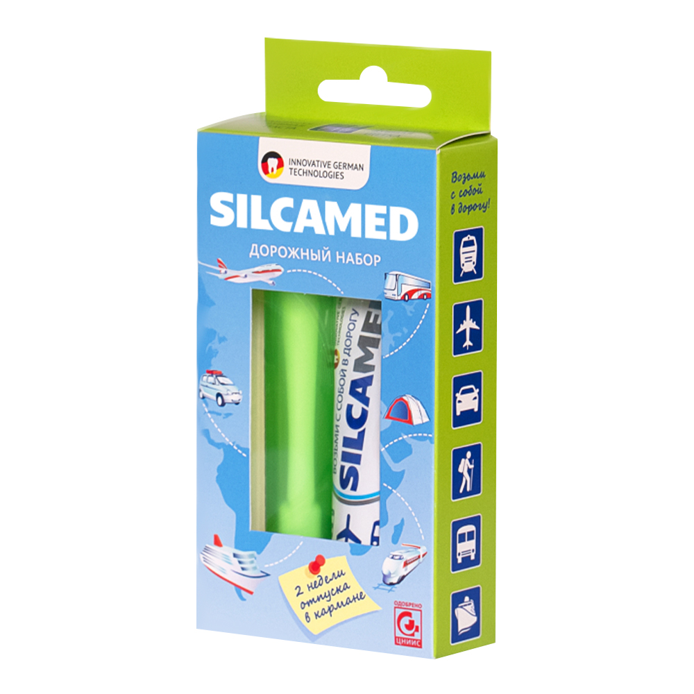 картинка Набор Silca Med Family Дорожный (зубная паста + зубная щетка) 