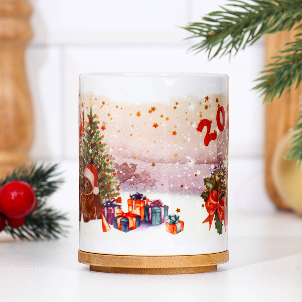 Кружка керамическая Дорого внимание9149784 Кролики 2023. С новым годом!, 320 мл