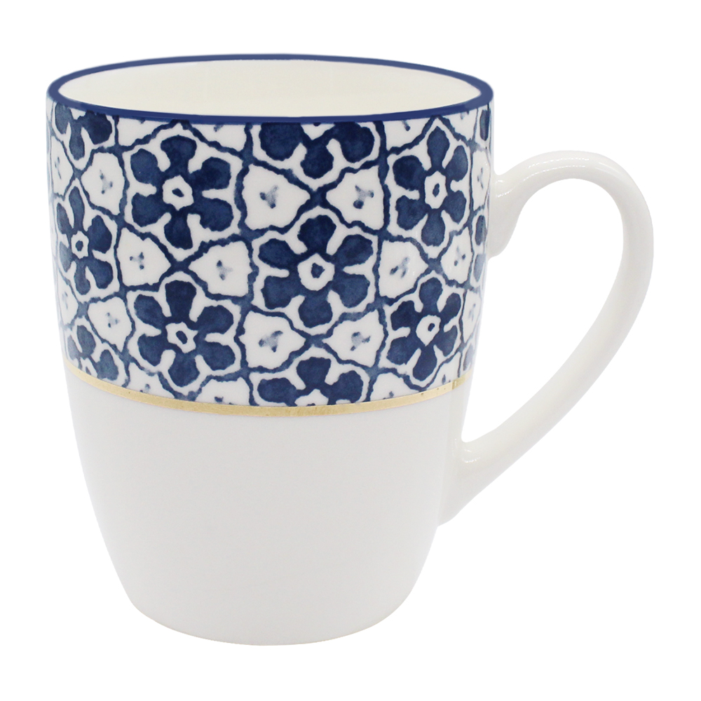 Кружка керамическая KKR-170 Синий узор, 320 мл