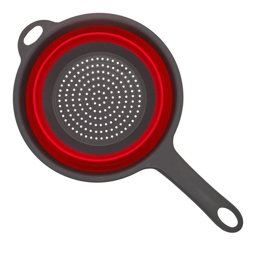 картинка Дуршлаг KAS-03 с пластиковой ручкой диаметр 19,5 см, силикон, цвет в ассортименте 