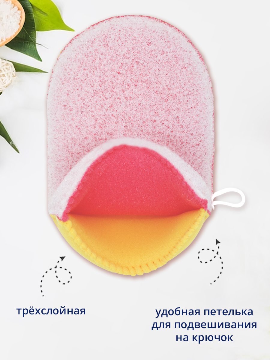 картинка Губка для тела Ладушки Рукавичка массажная МБР-01 