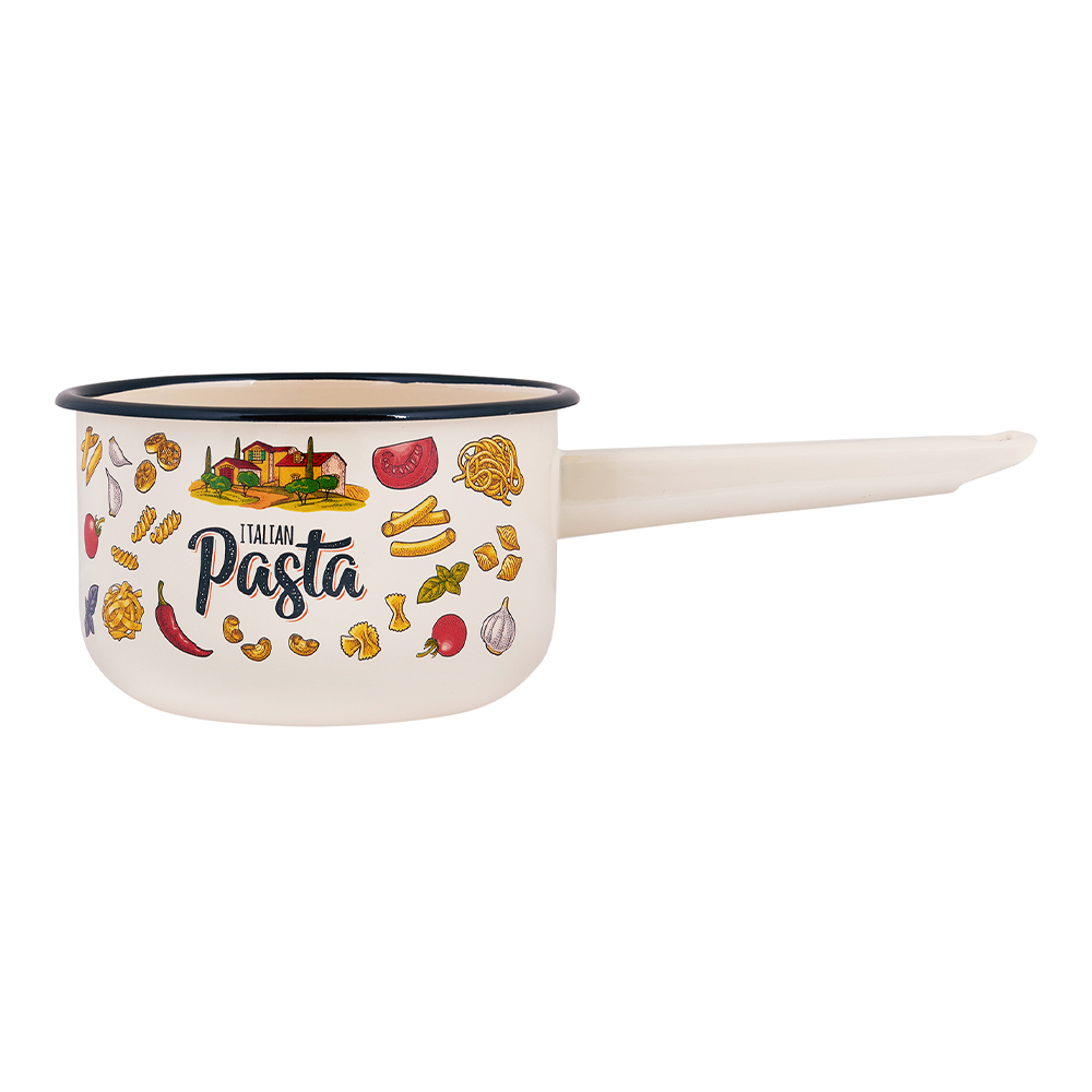 Ковш Appetite 1с42с Pasta Italian, без крышки, эмалированный, 1,5 л