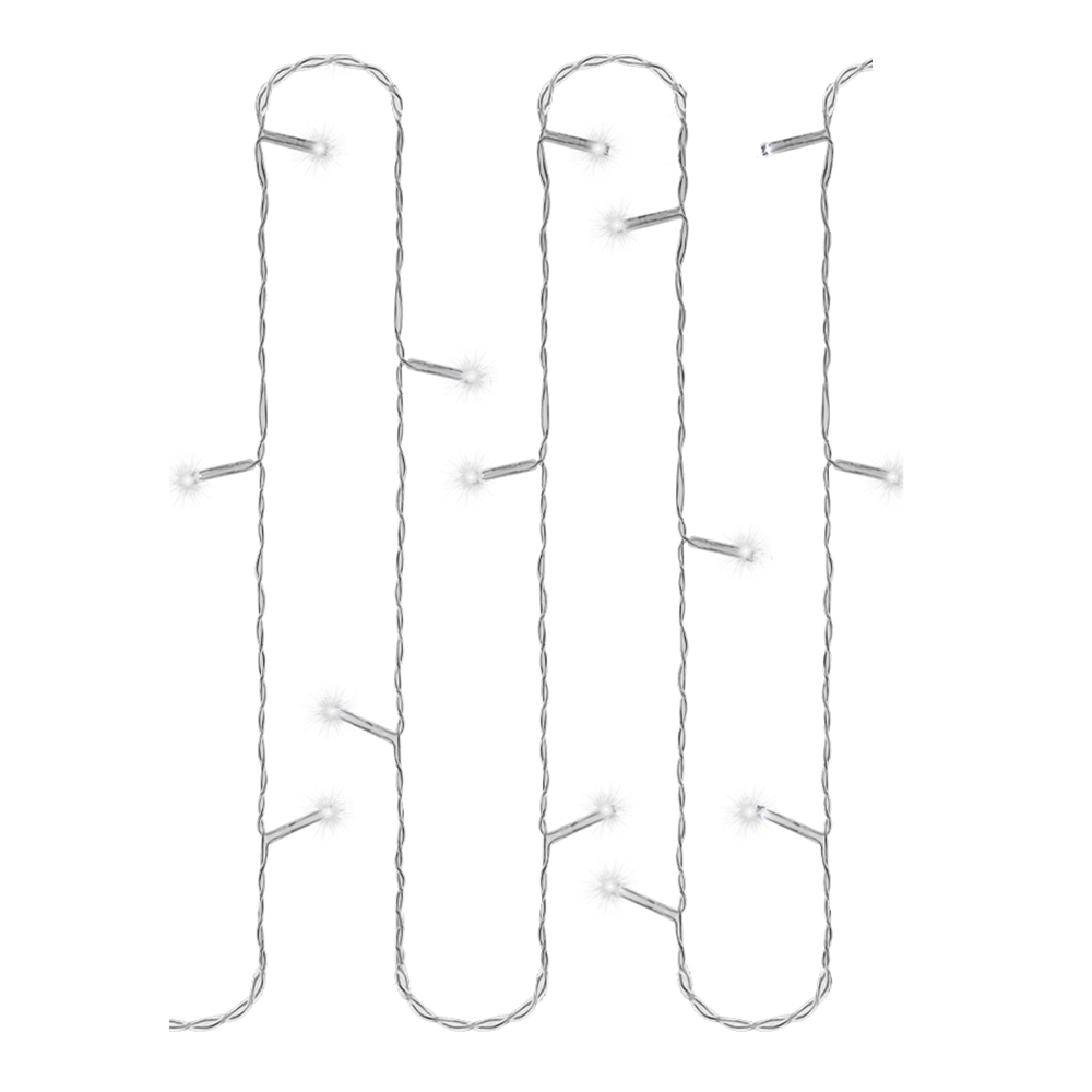 Новогодняя Гирлянда НУ-9780 светодиодная, метражная, 100 ламп, 8 режимов, холодный белый свет, 10 м