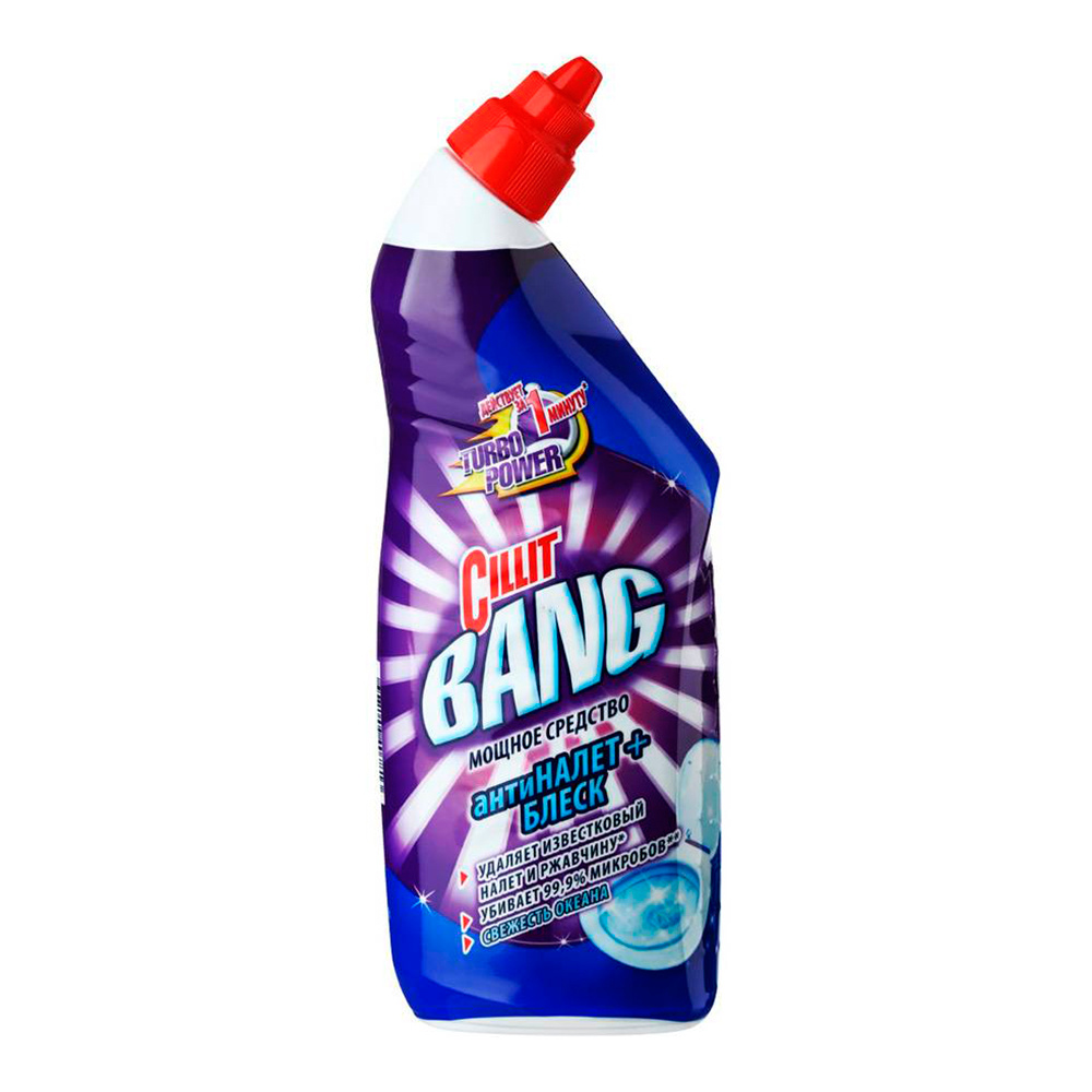 картинка Чистящее средство Cillit Bang для унитаза антиналет Свежесть океана, флакон, 750 мл 