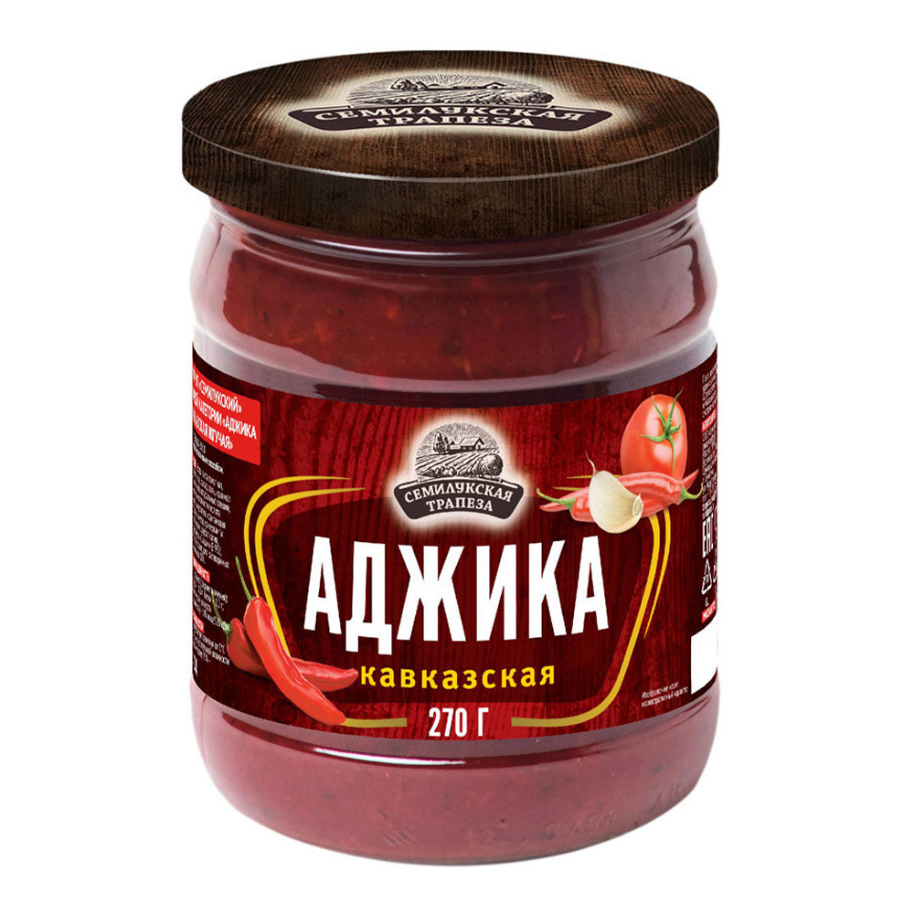 картинка Аджика Семилукская трапеза Кавказская жгучая, 270 г 