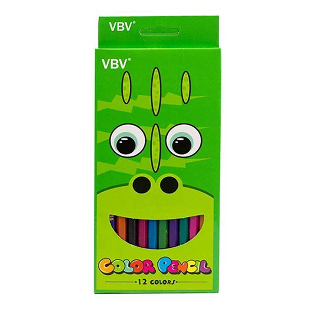 Карандаши цветные Yalong V530080-12 Веселые зверята, 12 цветов