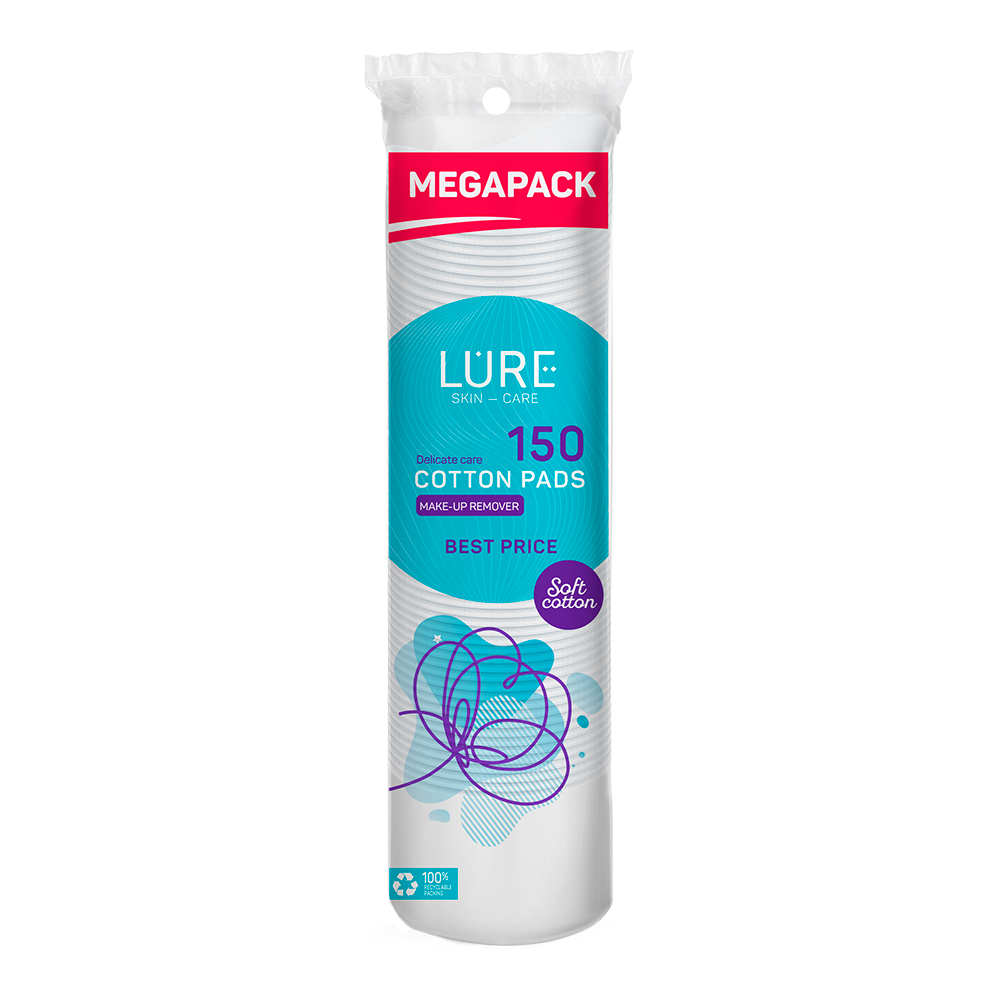 Ватные диски Lure круглые, 150 шт