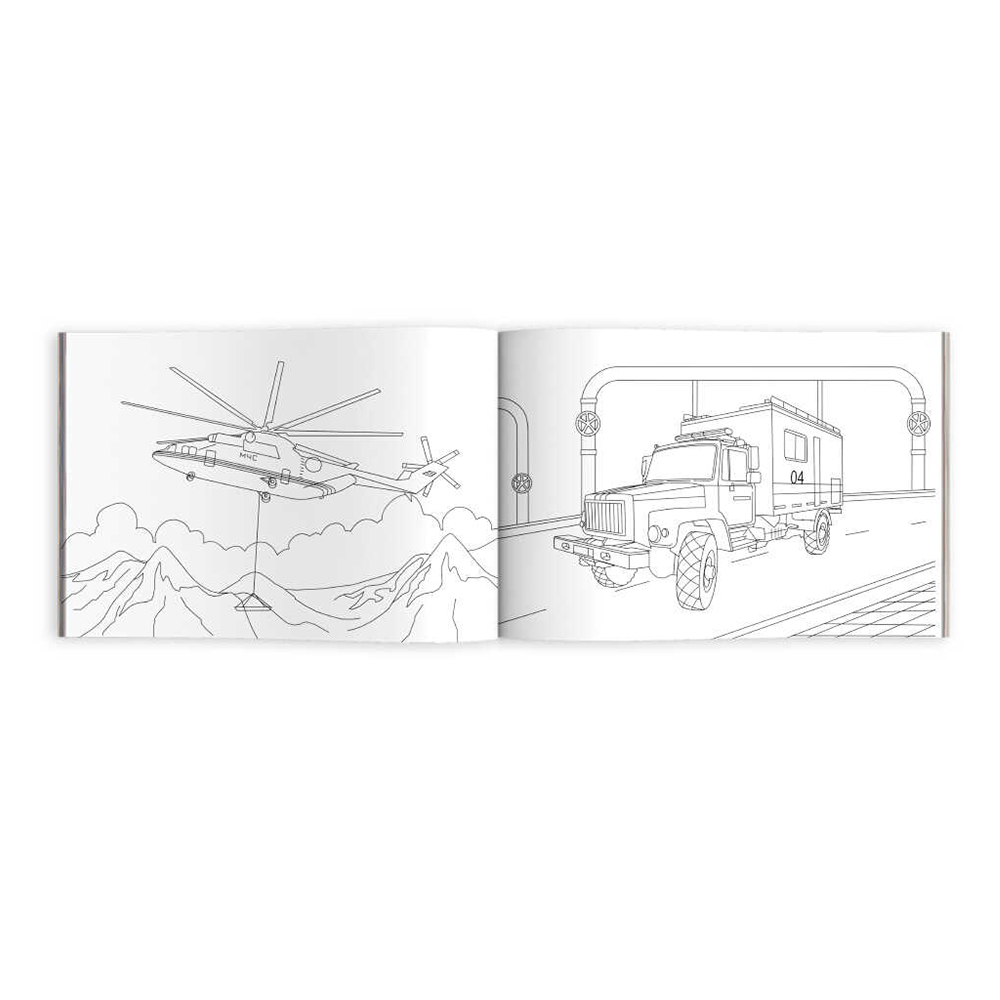 картинка Раскраска 64231 Спецтехника, А5, 210*145 мм, 8 листов 