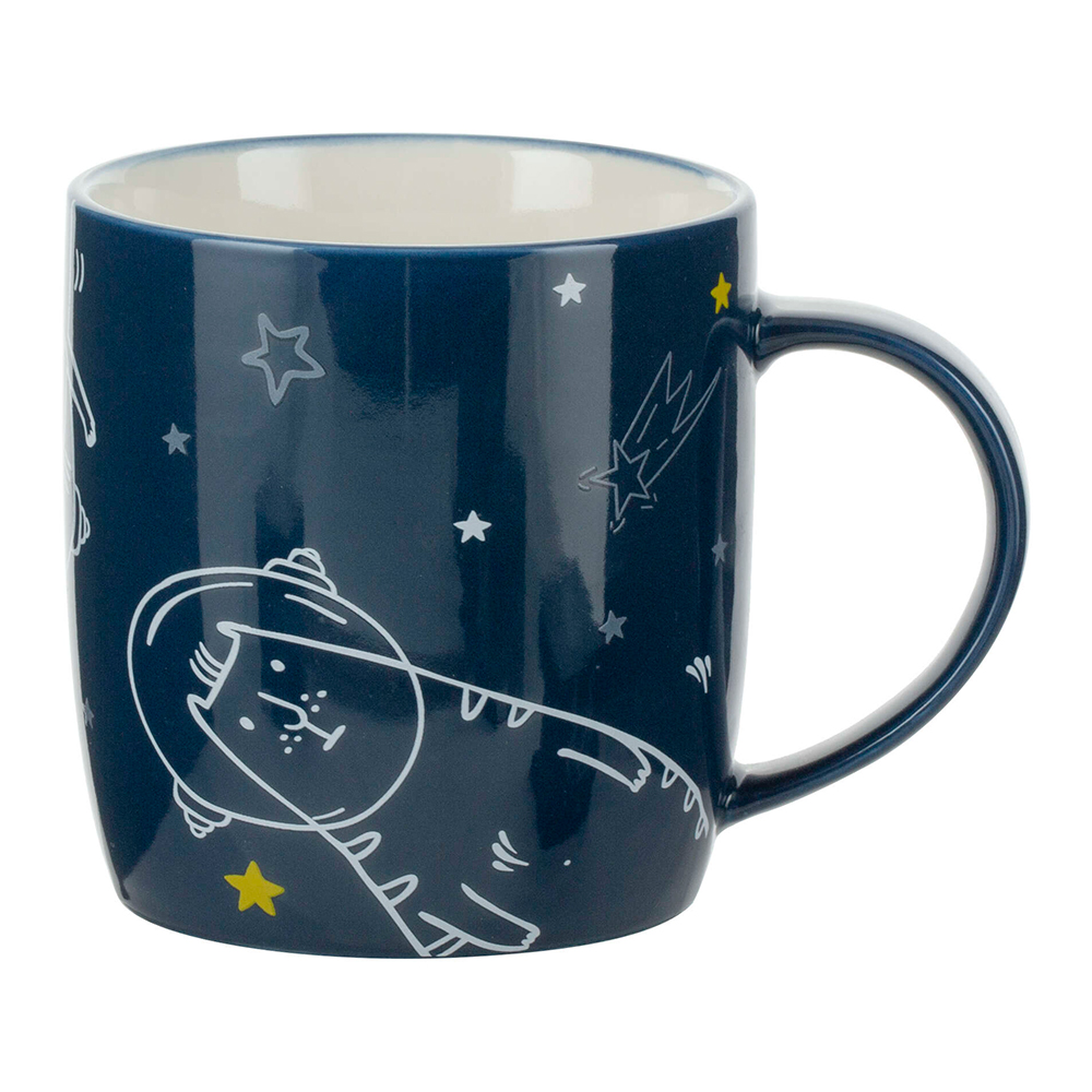 Кружка BILLIBARRI500044 Космические котики, в подарочной упаковке, фарфор, 390 мл