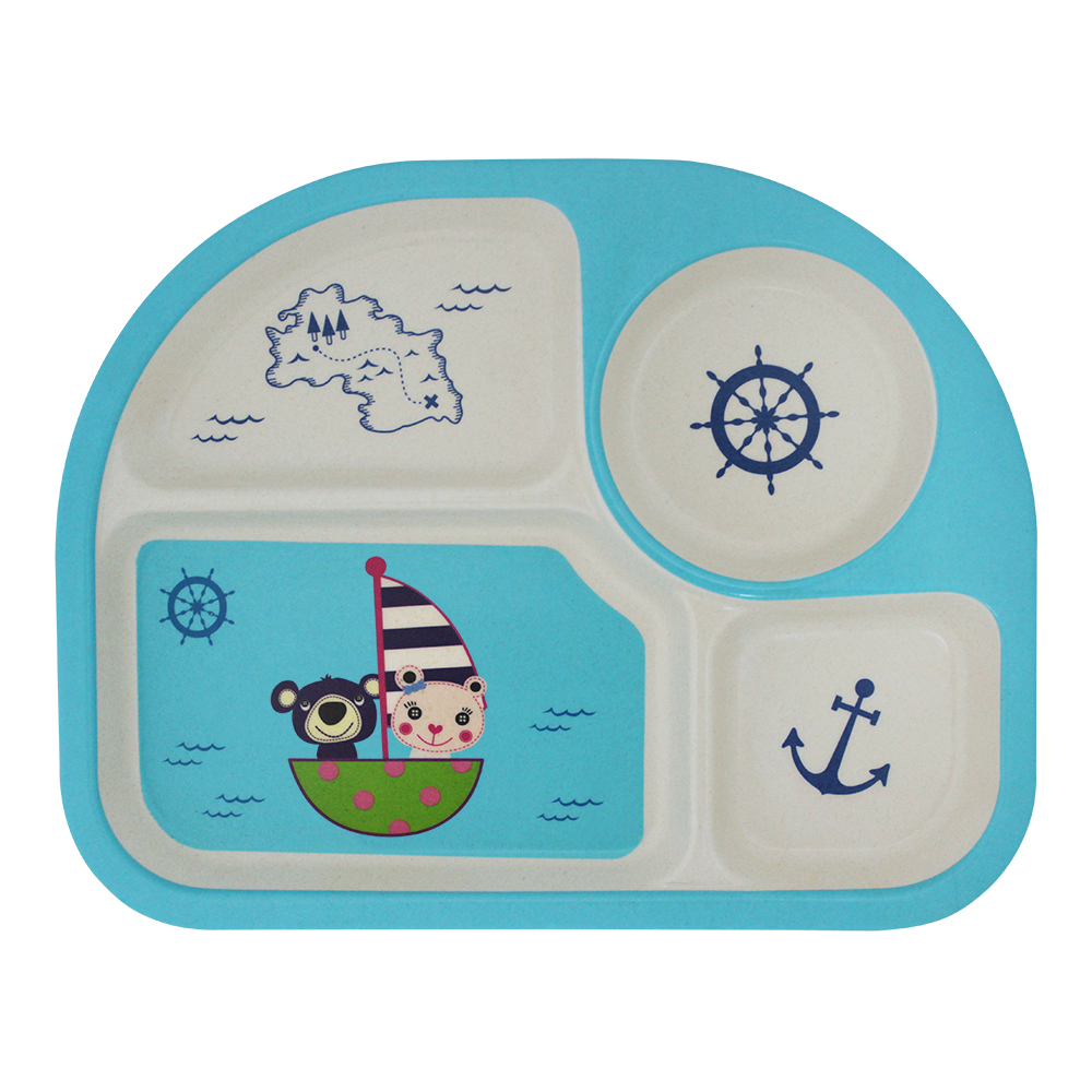 Набор детский для мальчиков PDB-10 посуда Морской 5 шт, бамбуковое волокно, в ассортименте