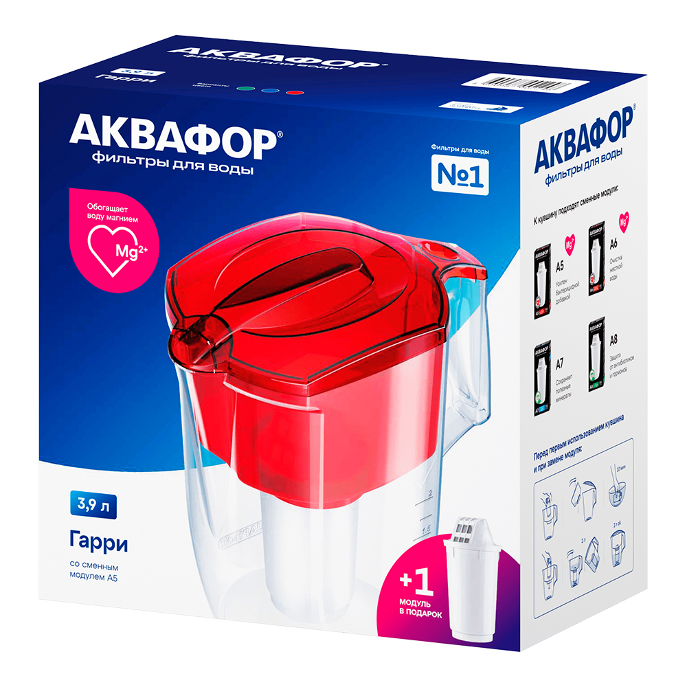 картинка Кувшин Аквафор Гарри 3,9 л, синий 