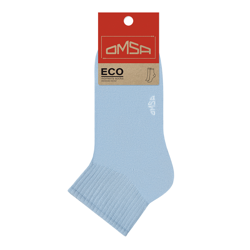 Носки женские Omsa ECO 253 укороченные, размер 35-38, Blu Сhiaro
