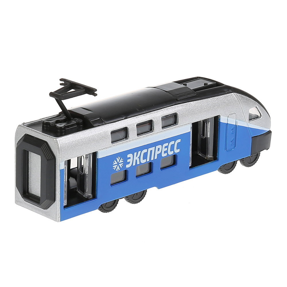 картинка Машина SB-18-15WB-1 Технопарк Поезд Экспресс инерционный, 16 см, металл, дизайн в ассортименте 