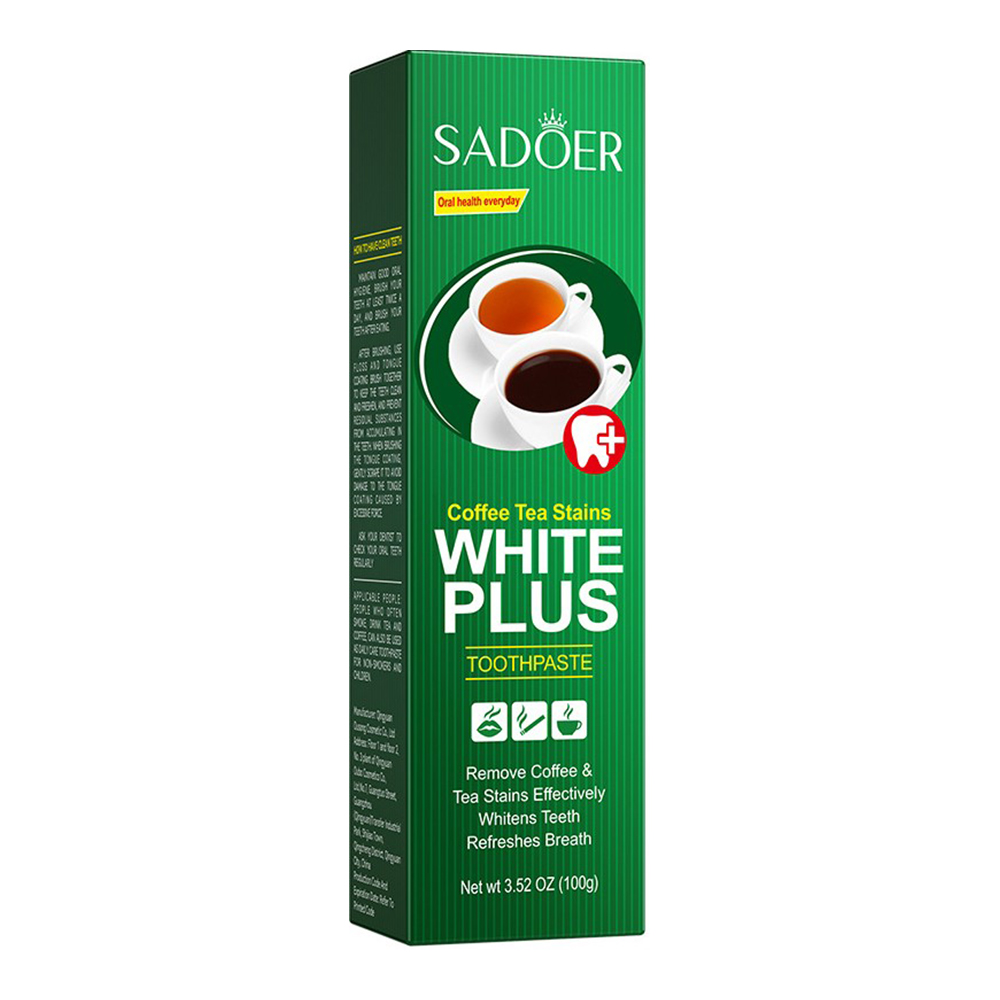 картинка Зубная паста Sadoer Освежающая против пятен кофе,чая с экстрактом мяты, 100 г 