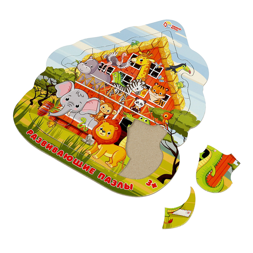 картинка Пазл Умные игры 353222 Дикие животные, 285*215 мм, 15 элементов 