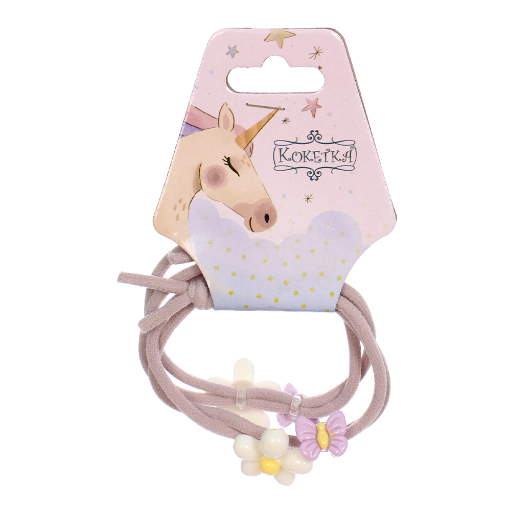 картинка Резинка для волос 786-0124 Мимишка, бабочка, детские, d=5,5см, 2 шт 