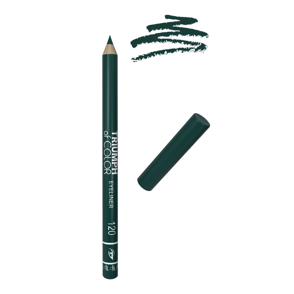 картинка Карандаш для глаз Triumf Of color eyeliner автоматический, темный лайм, тон 120 