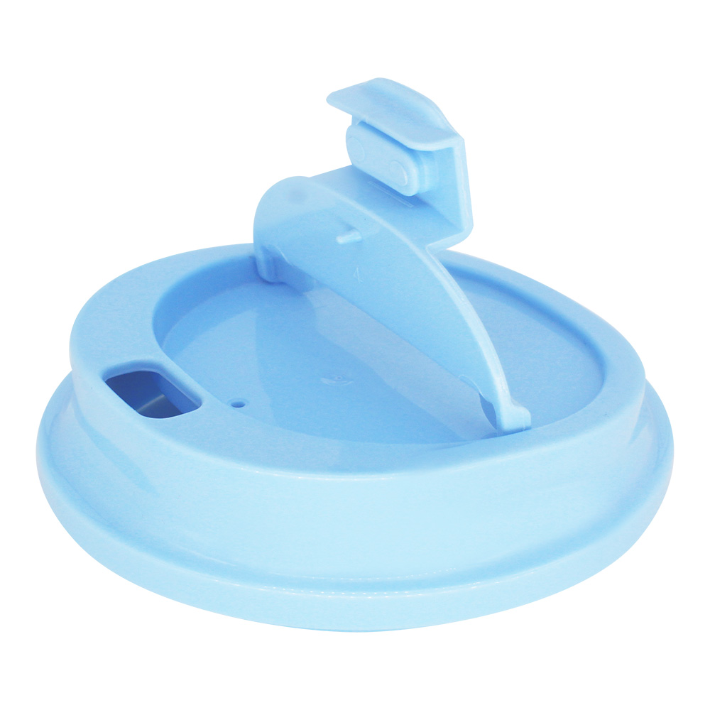 Стакан E-852 детский с крышкой, пластик, 0,6 л, голубой