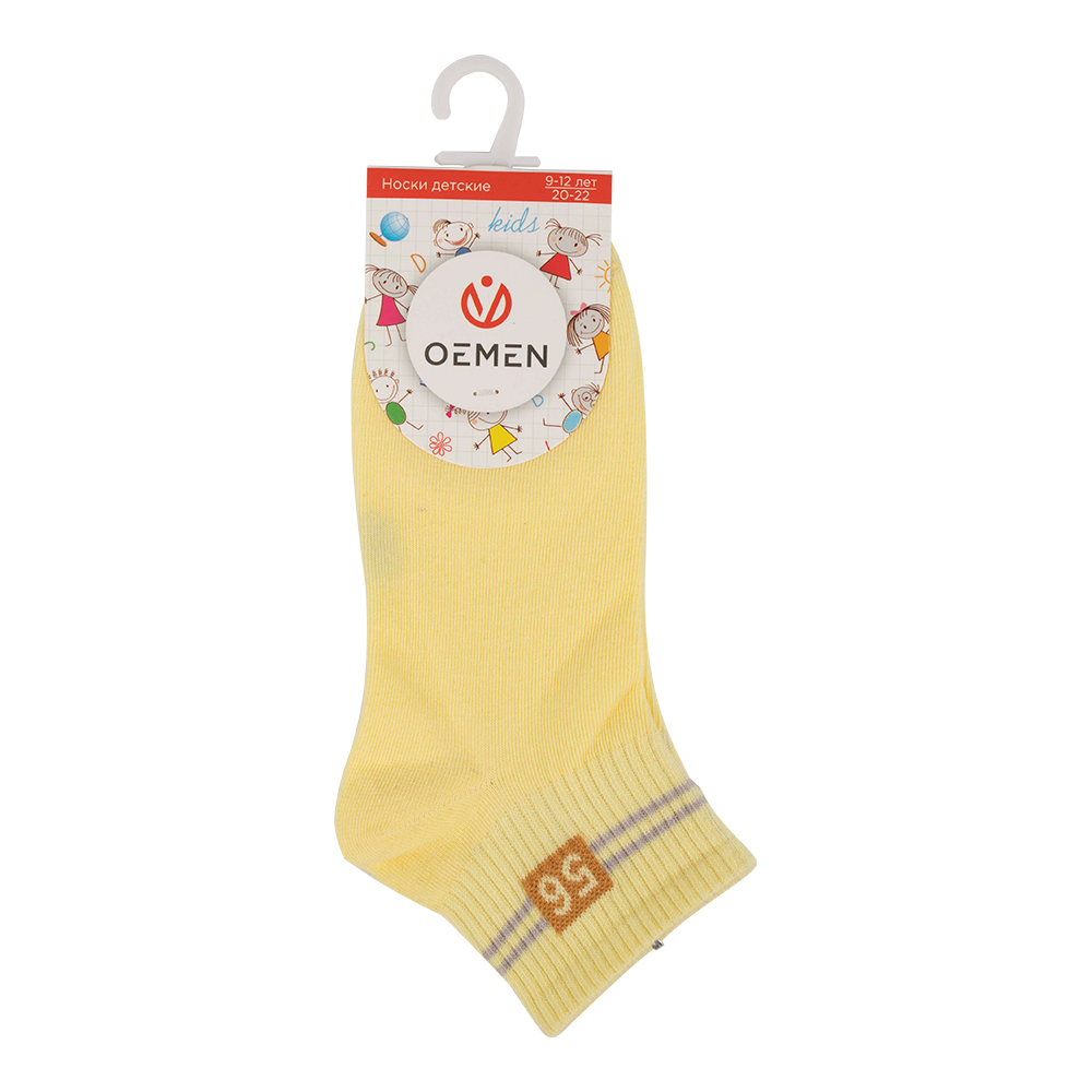 Носки детские Oemen PK066, размер 18-20, желтый