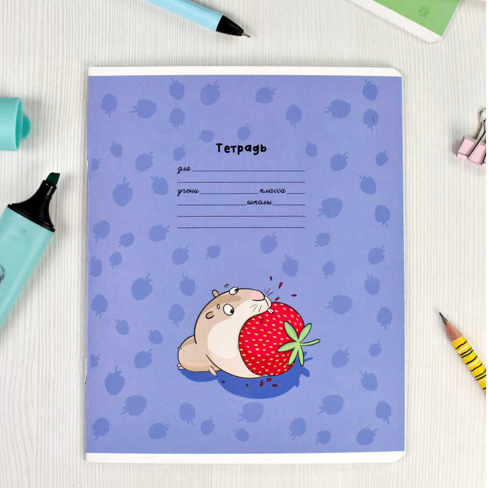 Тетрадь Феникс 65759 клетка, Милые животные, 12 листов