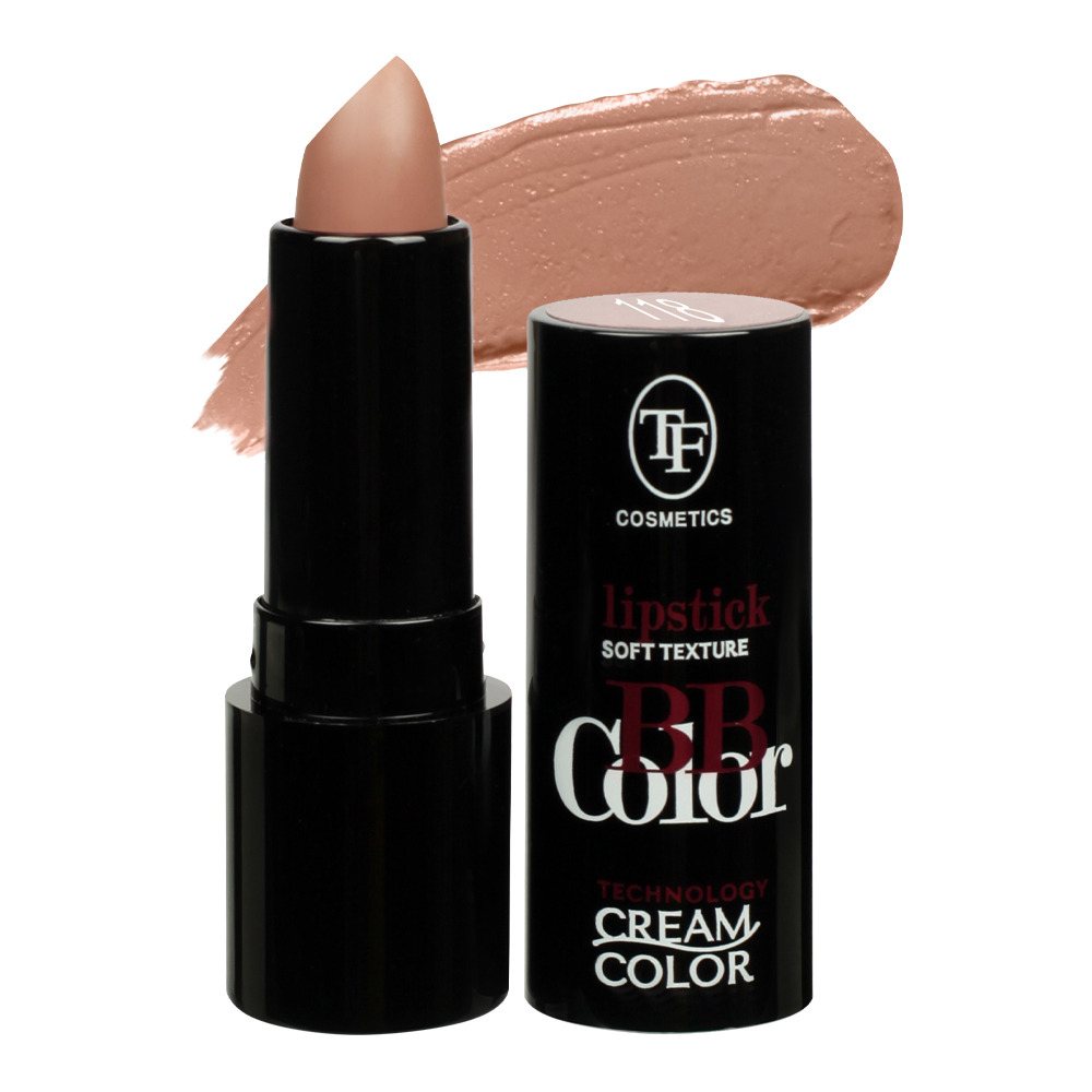 картинка Помада для губ Triumf BB Color Lipstick кремовая, карамель, тон 118 