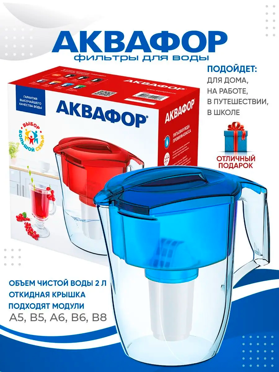картинка Кувшин Аквафор Гарри 3,9 л, синий 