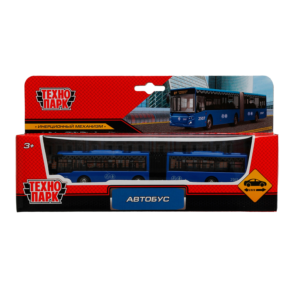 картинка Машина 1428860-R3 Технопарк Автобус инерцион., открыв. двери, в коробке, 18 см, металл 