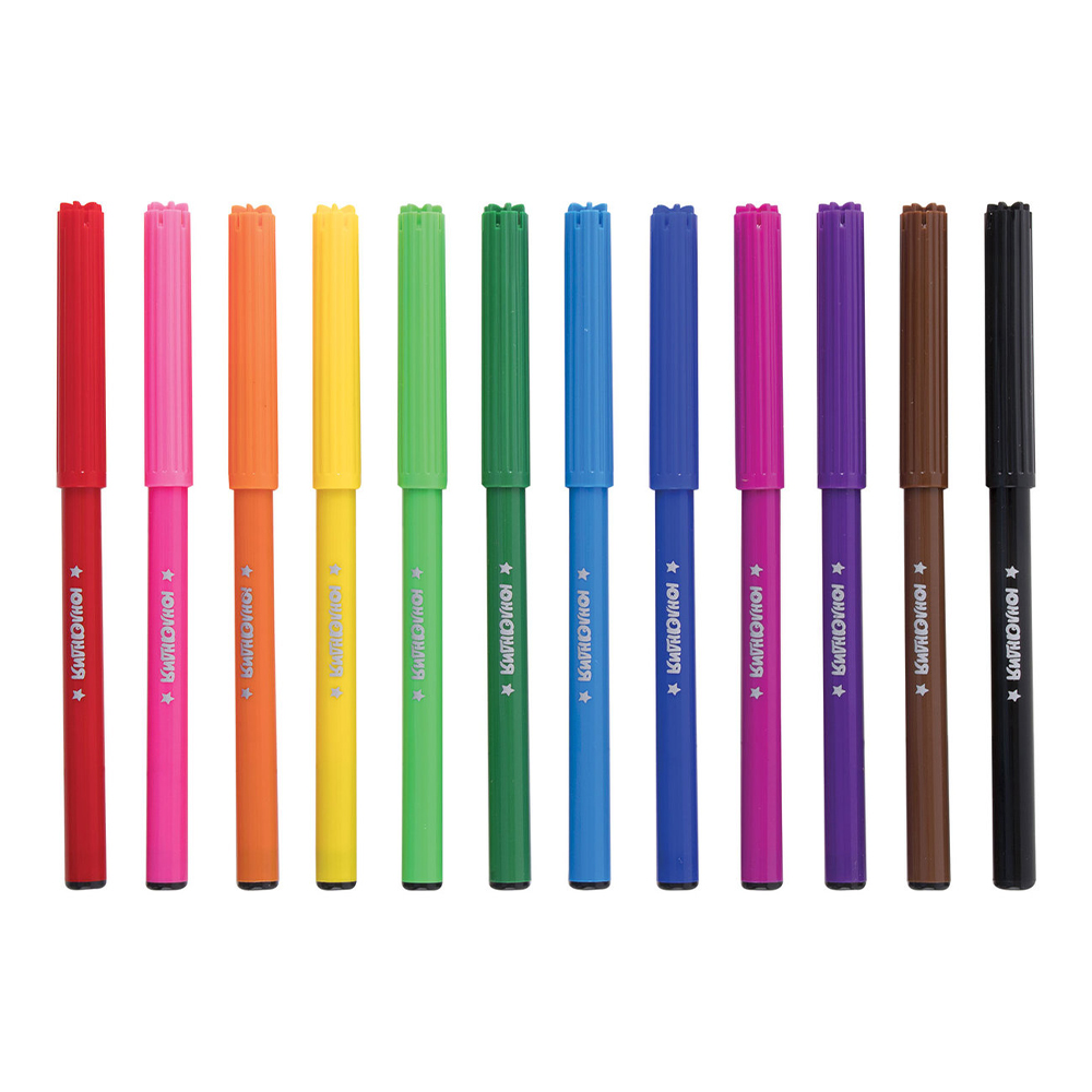 Фломастеры Юнландия 151416 Уроки рисования, вентилируемый колпачок, 12 цветов