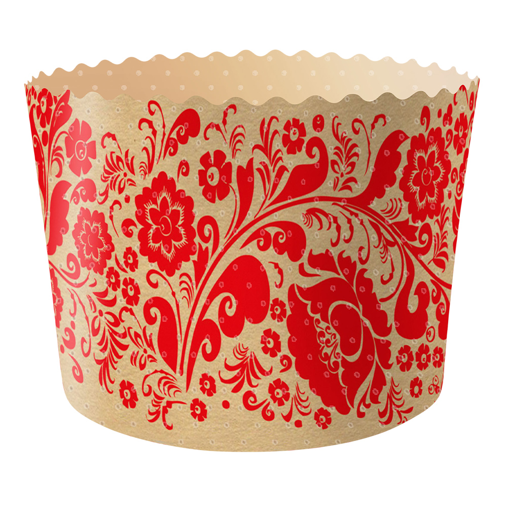 Форма для выпечки бумажная Красная Пасха цветные 110*85 мм