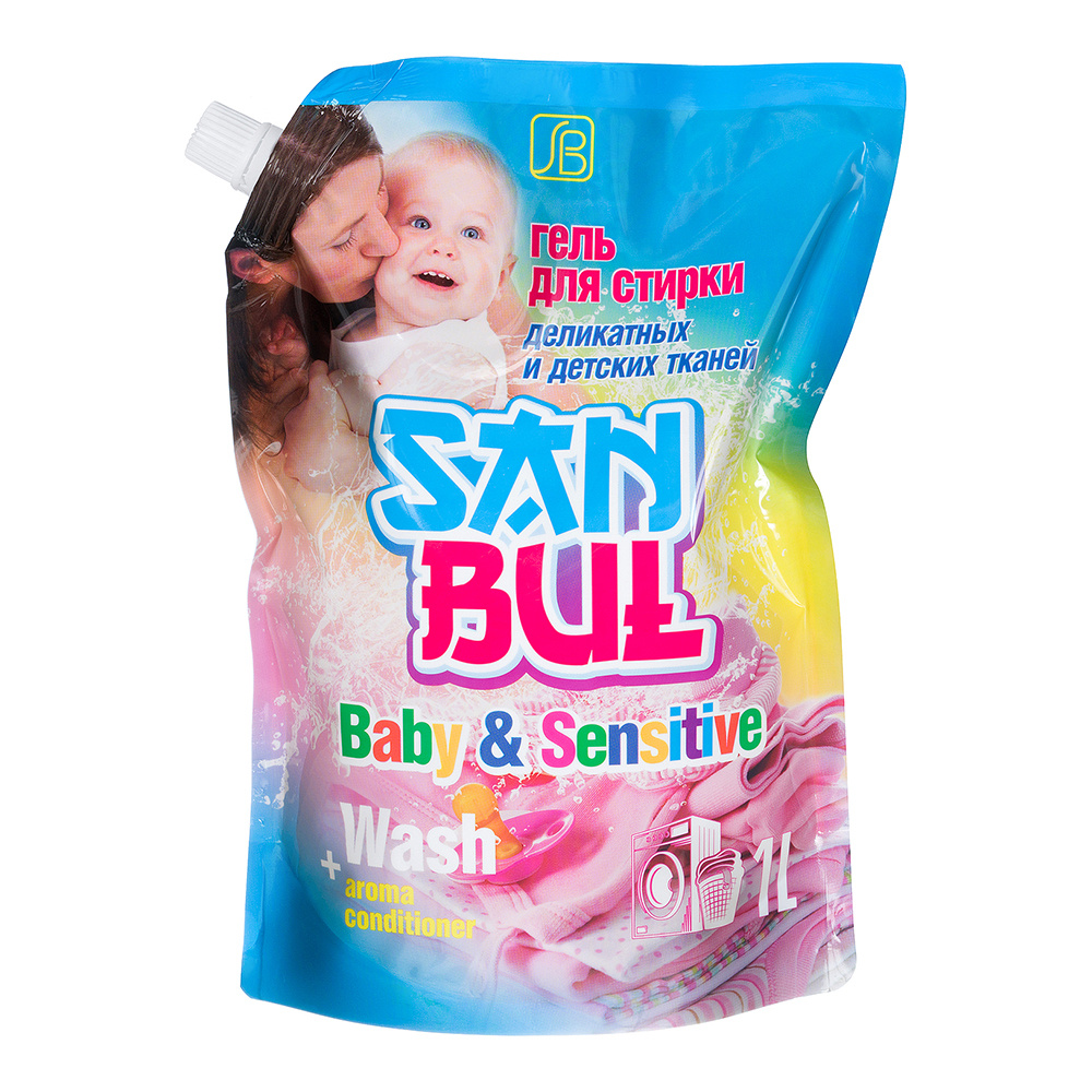 картинка Гель для стирки Sambul для деликатных и детских тканей, 1 л 