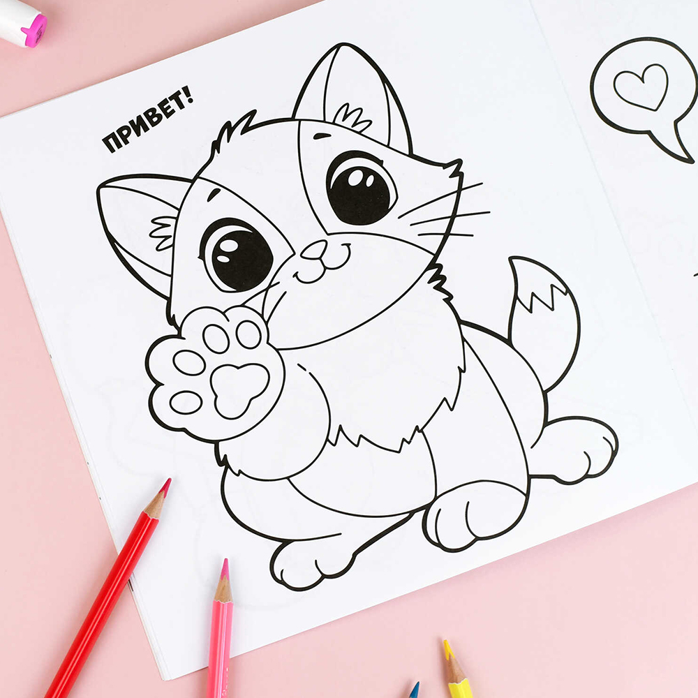 картинка Раскраска 71055 У меня лапки, 215*215 мм, 8 листов 