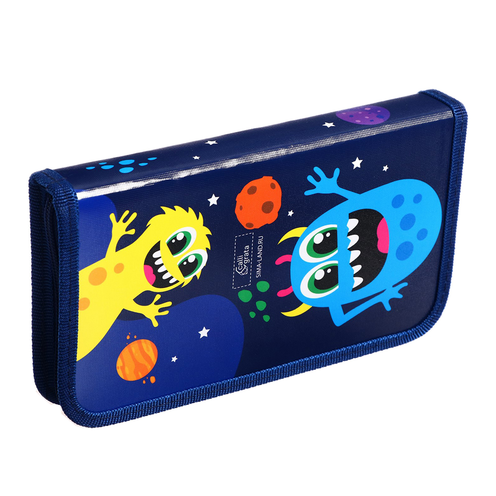 Пенал Calligrata 9308138 Монстрики, 1 секция, 115*205*30 мм, ламинированный картон