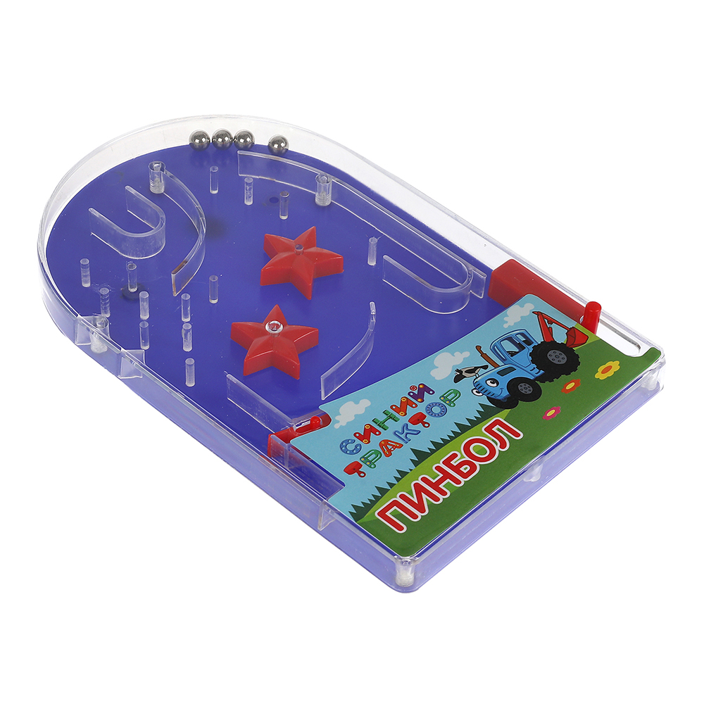 картинка Настольная игра B1304252-R1 Пинбол Синий Трактор, 19,5*14,5*3 см, 1 шт 