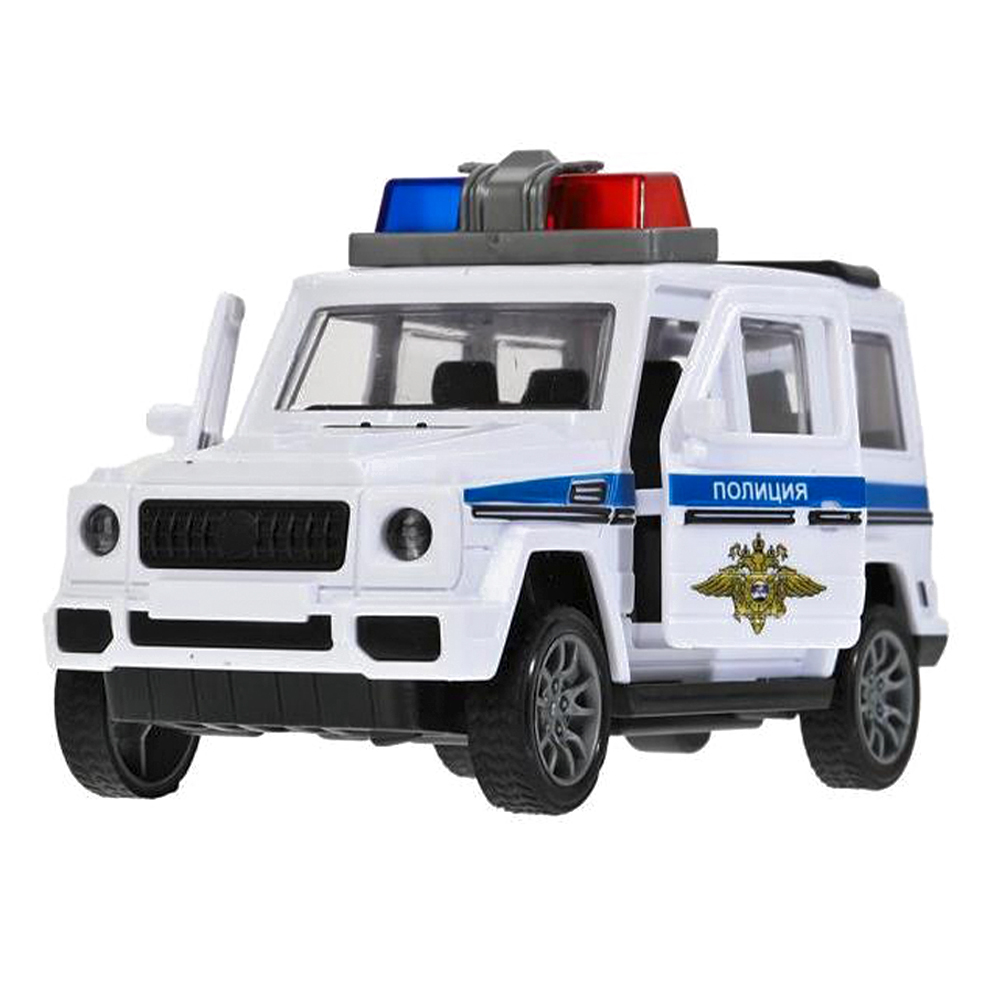 картинка Машина 2209A0312-2 Технопарк Полиция, инерционная, в коробке, 13,5 см, пластик 