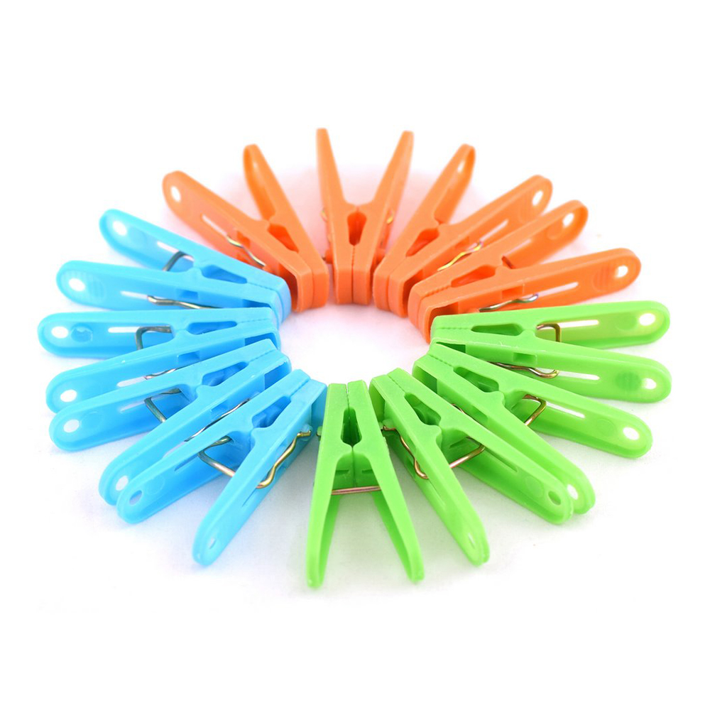 Прищепка LF75-12 пластик, в ассортименте, 12 шт