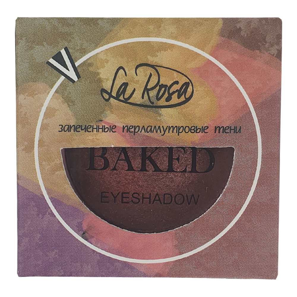 картинка Тени для век LaRosa Baked LE 1112-08, перламутровые запеченные, одинарные, шоколадно-коричневый 
