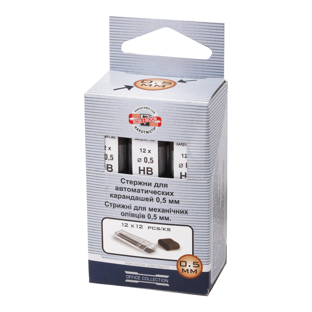 Грифель Koh-i-Noor 41520HB005PKRU запасной, 0,5мм HB, 12 шт