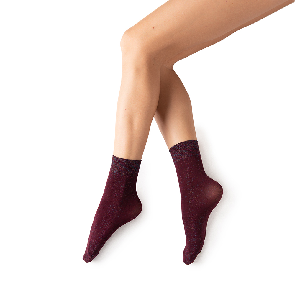 Носки Minimi Micro Lurex 70 den с люрексом, bordo/oro (бордовый)