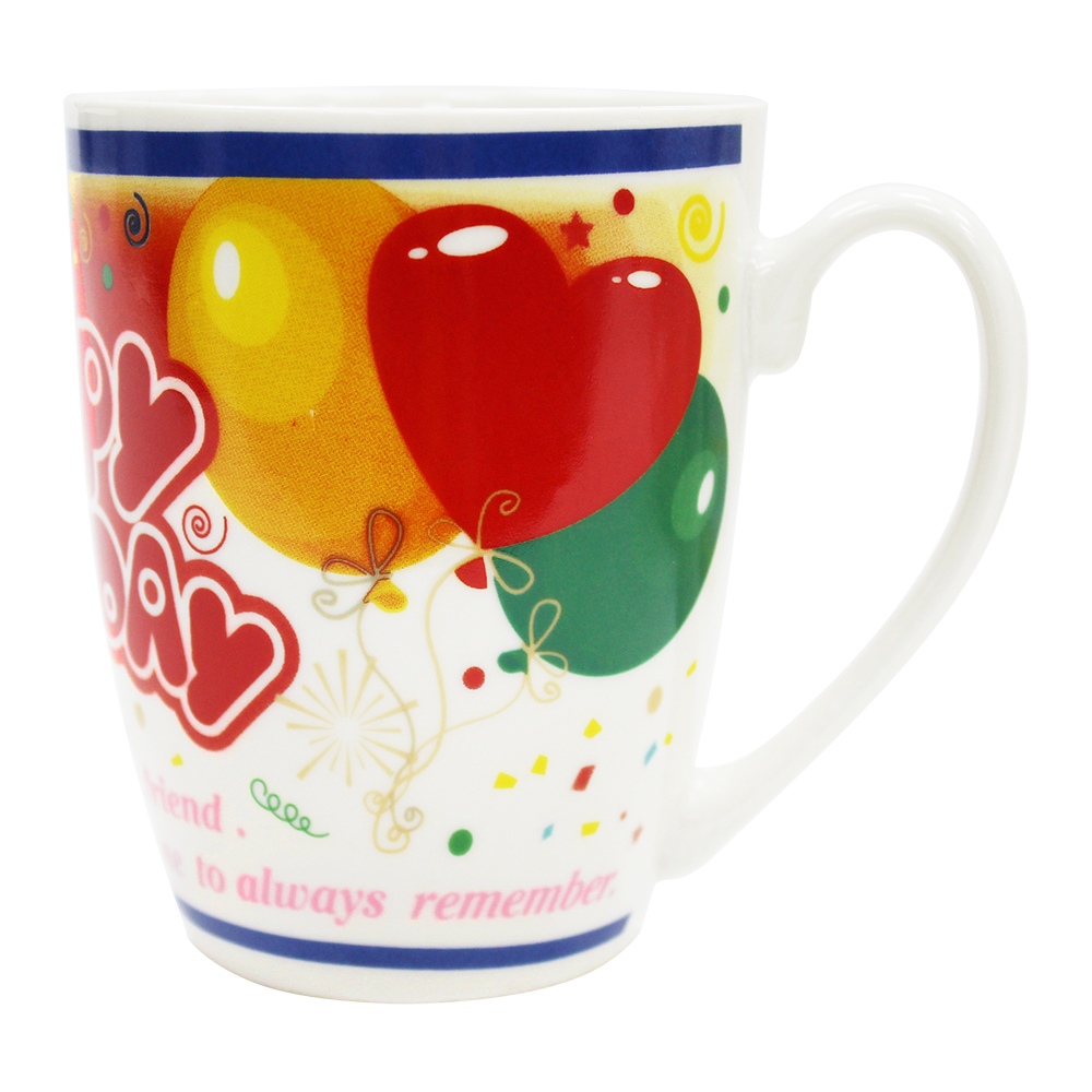 Кружка KKR-97 4 дизайна, Happy Birthday, керамика, 360 мл