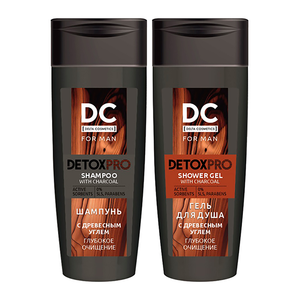 картинка Набор подарочный Detox pro (шампунь 250 мл + гель для душа 250 мл), мужской 