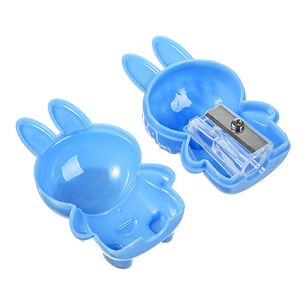 Точилка M-3036 Зубастик, пластик, 4 цвета, с контейнером для стружки, в ассортименте