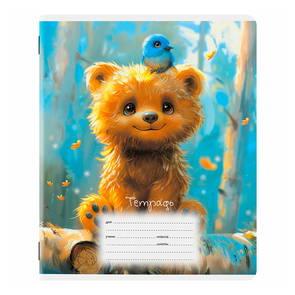 Тетрадь Юнландия 107275 12 листов, клетка, Мишки, 1 шт