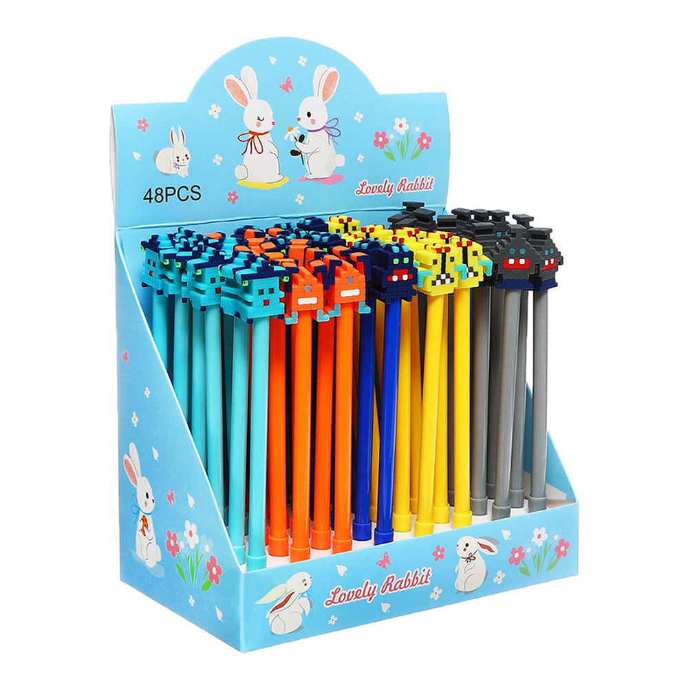 Ручка гелевая Calligrata 9922505 прикол Пиксели, стержень синий, пластик, в ассортименте