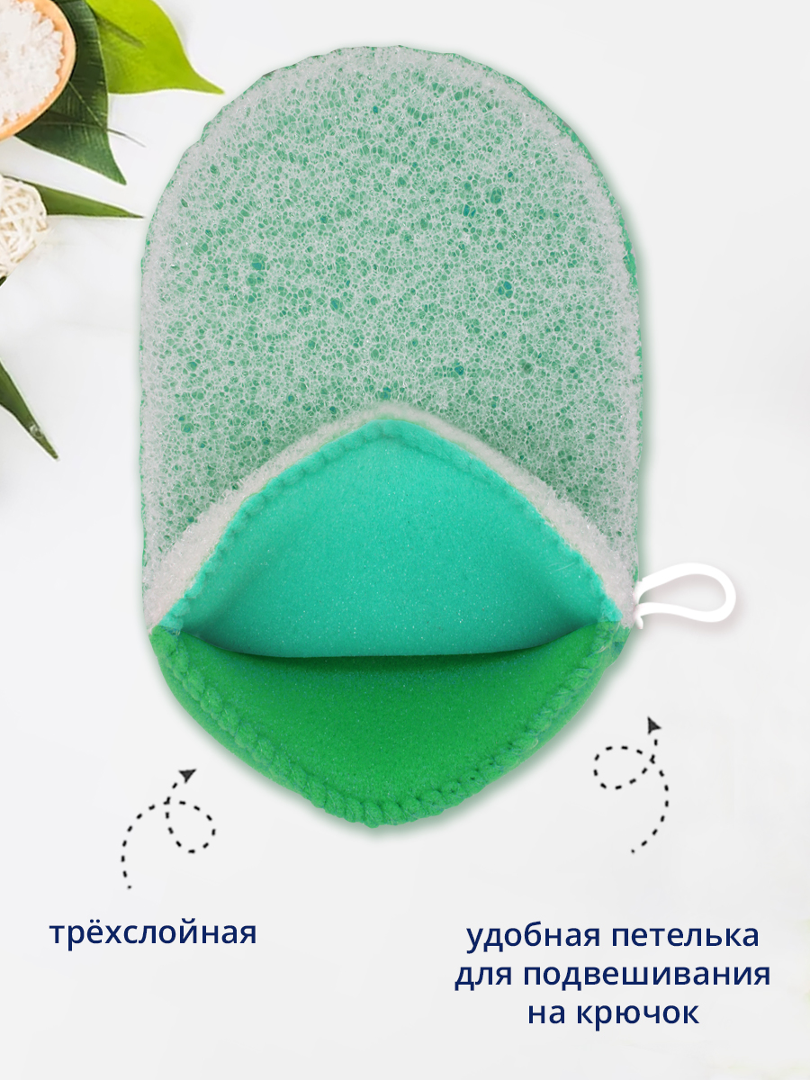 картинка Губка для тела Ладушки Рукавичка массажная МБР-01 