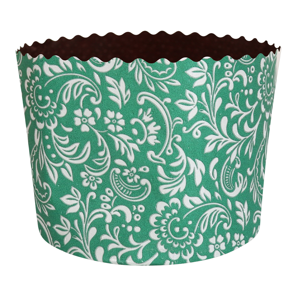 Форма для выпечки бумажная Флора Зеленая 124*90 мм