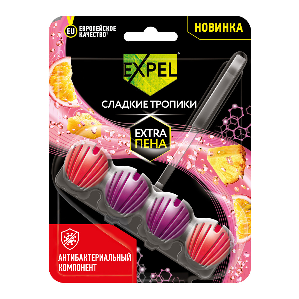 картинка Освежитель для туалета Expel Сладкие тропики, шарики, 50 г 